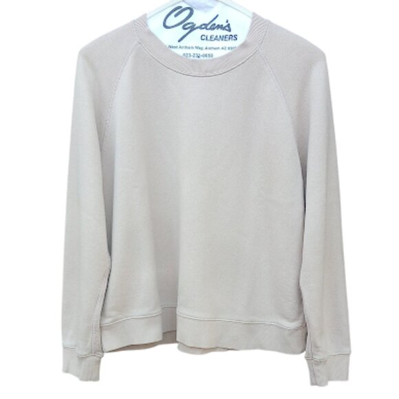 JENNI KAYNE | Saturday Sand Beige French Terry Pullover Raglan Sleeve Sweater M - Picture 1 of 16